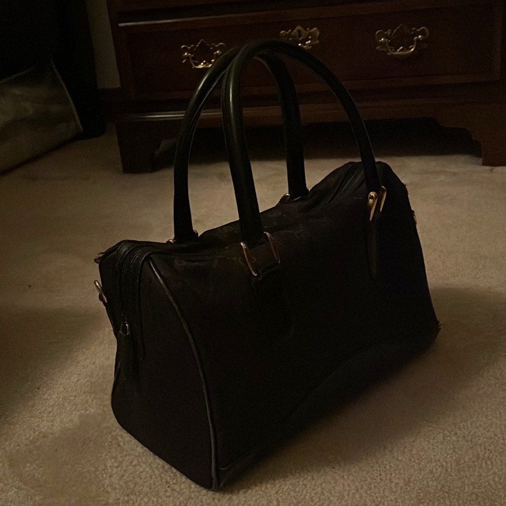 Black Gucci Purse - Canvas and Leather Medecine bag